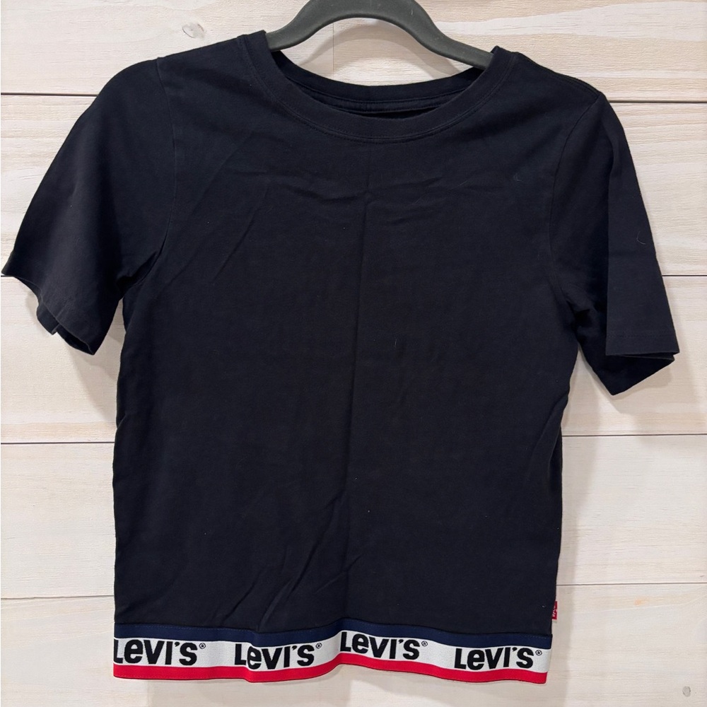 Levi's Kids Black Tee with Logo Trim
